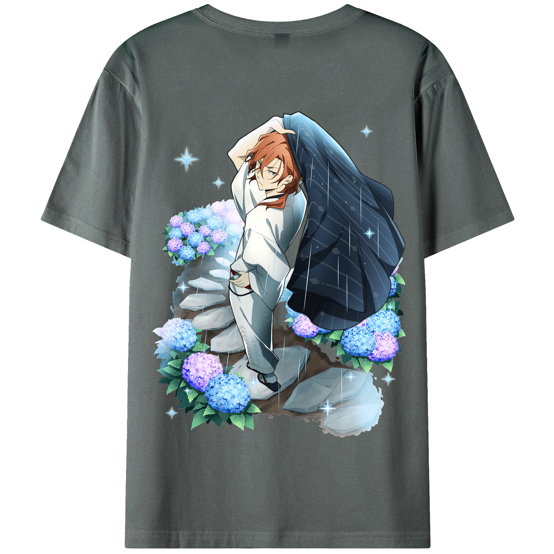 （画像用） 文豪ストレイドッグス Bungo Stray Dogs 綿100％半袖Tシャツ（背面プリント）